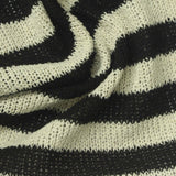 Cream Horizontal-Stripe Chunky Knit, Poly-Cotton — photo 3