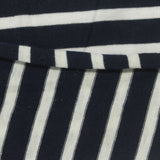 Navy Horizontal-Stripe Jersey Knit, Cotton-Poly — photo 3