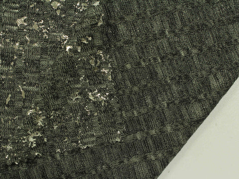 Viscose Polyester Stretch Rib Knit Fabric, 190 gsm, 150 cm — Khaki