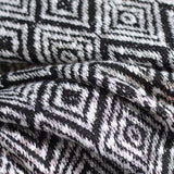 Black Geometric-Diamond Chunky Knit, Polyester — photo 3
