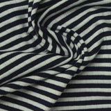Navy Stripes Jersey Knit, Cotton-Poly — photo 3