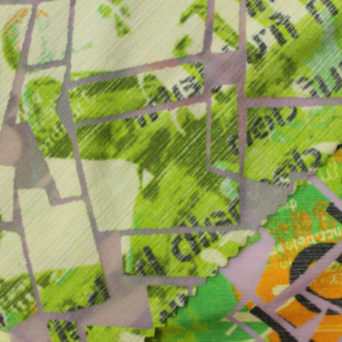 Green Abstract Chunky Knit, Poly-Viscose