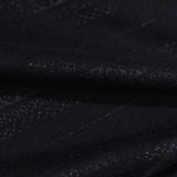 Black Horizontal-Stripe Jacquard, Poly-Viscose — photo 3