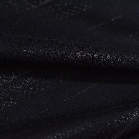 Black Horizontal-Stripe Jacquard, Poly-Viscose, 150 cm, ref EF-5657