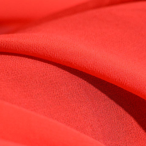 100% Polyester Chiffon Fabric, 85 gsm, 150 cm — Red