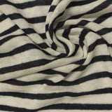 Black Horizontal-Stripe Chunky Knit, Cotton-Linen — photo 3