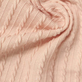 Pink Textured Jersey Knit, Poly-Cotton — photo 3
