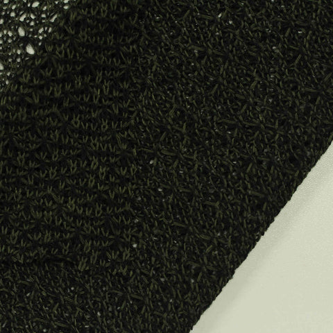 Viscose Polyester Stretch Chunky Knit Fabric, 165 gsm, 165 cm — Black