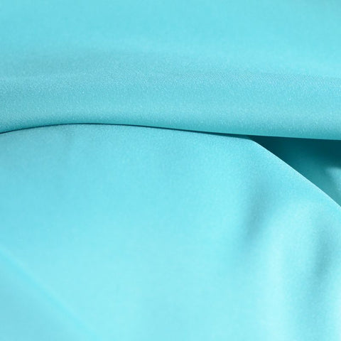 Washed 100% Polyester Satin Fabric, 100 gsm, 150 cm — Blue