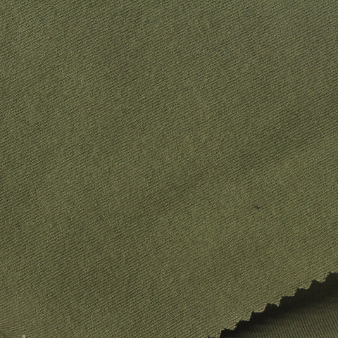 Cotton Stretch Rib Knit Fabric, 435 gsm, 150 cm — Green