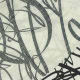 Black Abstract-Line Poplin, Viscose — photo 3