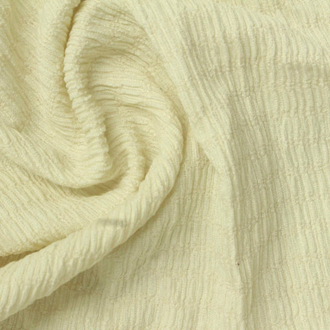 Polyester Stretch Crepe Fabric, 180 gsm, 155 cm — Yellow