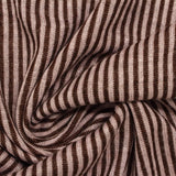 Brown Stripes Interlock Knit, Poly-Viscose — photo 3