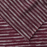 Burgundy Horizontal-Stripe Jersey Knit, Poly-Viscose — photo 3