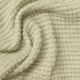 Jacquard Cotton Polyester Stretch Chunky Knit Fabric, 300 gsm, 150 cm — Beige — photo 3