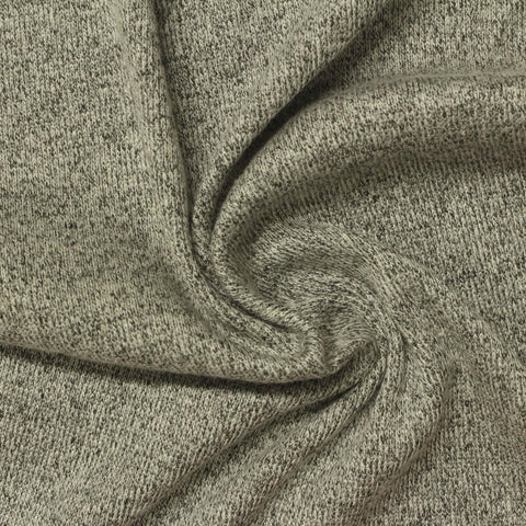 Grey Marl Chunky Knit, Viscose-Poly, 290 gsm