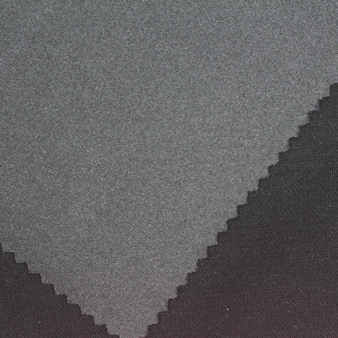 Polyester Viscose Stretch Scuba Knit Fabric, 300 gsm, 160 cm — Black