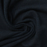 Dark Blue Marl Piqué Knit, Poly-Cotton — photo 3