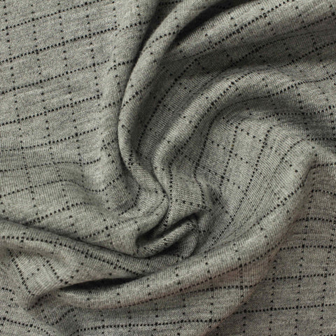 Black Check Interlock Knit