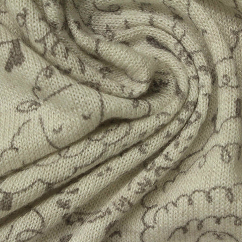 Grey Cartoon-Cloud Chunky Knit, Viscose-Poly