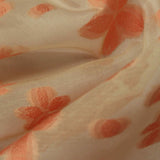 Peach Floral Jacquard, Viscose-Poly — photo 3