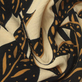 Tan Leaves Woven, Polyester — photo 3