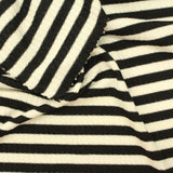 Black Horizontal-Stripe Rib Knit, Viscose — photo 3
