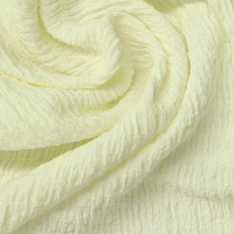 Polyester Stretch Crepe Fabric, 230 gsm, 140 cm — Yellow