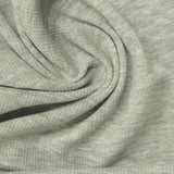 Light Grey Heathered-Marl Rib Knit, Cotton-Poly — photo 3