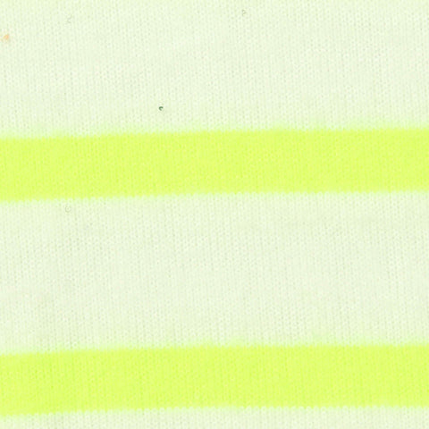 Neon Yellow Horizontal-Stripe Chunky Knit, Polyester
