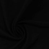 Viscose Nylon Stretch Ponte Knit Fabric, 260 gsm, 150 cm — Black — photo 3