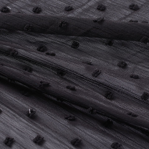 Black Dots Woven, Polyester, 85 gsm