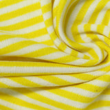 Yellow Horizontal-Stripe Interlock Knit, Polyester — photo 3