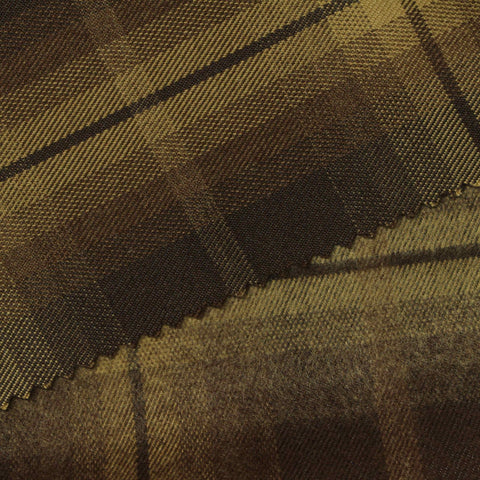 Dark Brown Plaid Woven, Poly-Viscose, 285 gsm, 150 cm, ref EF-265167