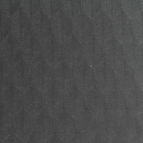 Dark Grey Geometric Rib Knit, Cotton