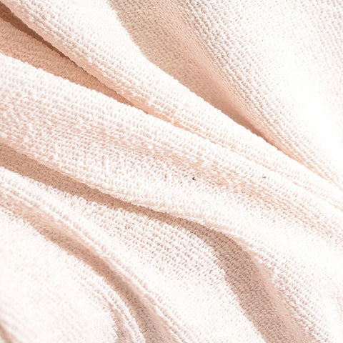 Polyester Cotton French Terry Fabric, 387 gsm, 170 cm — White