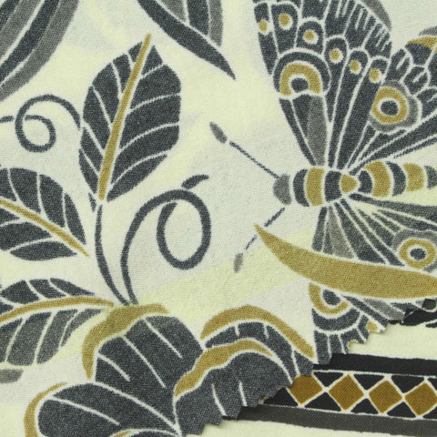 Black Floral Milk Silk Knit, Polyester