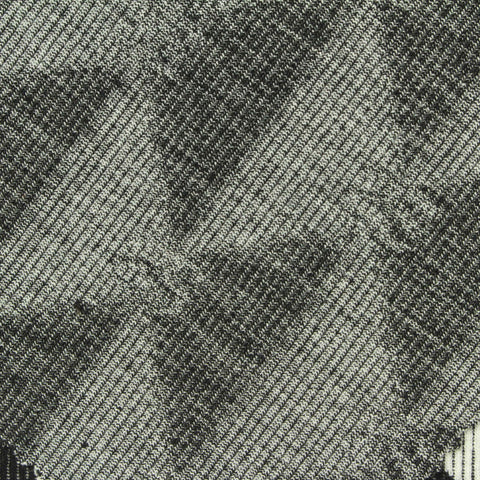 Jacquard Polyester Viscose Stretch Rib Knit Fabric, 350 gsm, 165 cm — Black