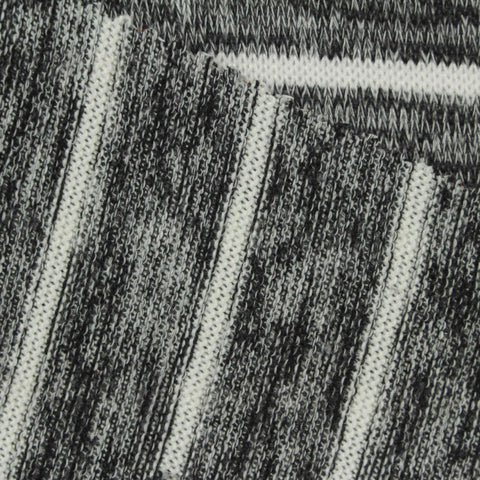 Black Horizontal-Stripe Jersey Knit, Polyester, 210 gsm, 160 cm