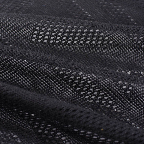 Jacquard 100% Polyester Chunky Knit Fabric, 160 gsm, 165 cm — Black