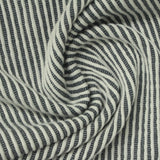 Dark Grey Vertical-Stripe Jersey Knit, Cotton-Viscose — photo 3