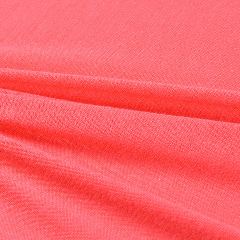 Polyester Viscose Chunky Knit Fabric, 136 gsm, 142 cm — Red