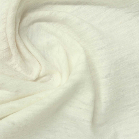 Light Cream Marl Jersey Knit, Poly-Cotton, 200 gsm