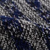 Blue Horizontal-Stripe Chunky Knit, Polyester — photo 3