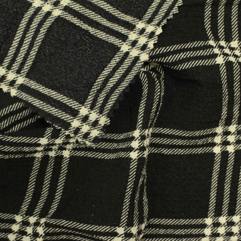 Black Plaid Chiffon, Polyester