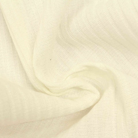 Polyester Stretch Rib Knit Fabric, 201 gsm, 148 cm — Beige