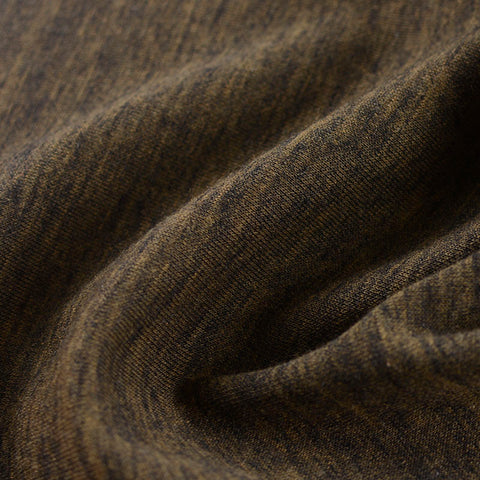 Dark Brown Marl Scuba Knit, Cotton-Poly, 253 gsm