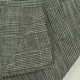 Black Plaid Woven, Linen-Cotton — photo 3