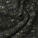 Slub Polyester Viscose Stretch Rib Knit Fabric, 300 gsm, 160 cm — Black — photo 3