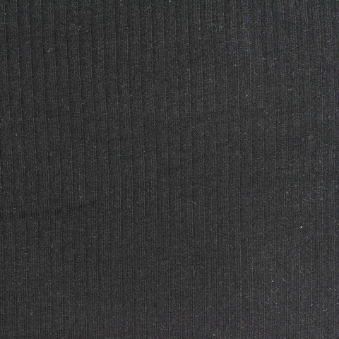 Polyester Viscose Stretch Rib Knit Fabric, 275 gsm — Grey
